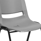 Flash Furniture – Chaise coquille empilable et ergonomique Hercules, capacité de 880 lb, gris-Le dossier ventilé permet la circulation de l'air