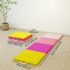 Soozier - Tapis De Gymnastique Pliant 8 pi - Tapis D’Exercice Épais Avec Poignées De Transport-Le tapis de yoga épais et polyvalent de 94,5 po x 23,6 po soutient divers exercices et la détente 