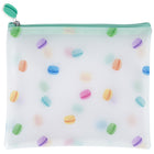 Merangue - Sachet plat givré - Macarons-Pochette à crayons givrée
