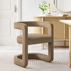 Modway - Winslow Tonneau Performance Velvet Chaise à manger - Taupe-Rembourrage en mousse dense