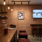Frameworth - Connor McDavid collage signature replica Hockey Canada 2026 - impression encadree - 16" x 20"-Collage professionnel presentant plusieurs photos d'action de McDavid dans le chandail Hockey Canada 2026 avec signature replica. Cadre en bois composite noir avec verre veritable