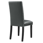 Modway - Parcel Restauration Imitation cuir Fauteuil d’appoint - Gris-Chaise à manger contemporaine