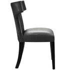 Modway - Curve Chaise à manger - Noir-Rembourrage en mousse dense pour le confort