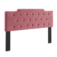 Modway - Juliet Touffe Performance Velvet Tête de lit King/King de Californie, Rose poussiéreuse-Glam Deco King/Tête de lit California King