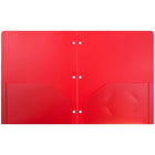 JAM Paper - Chemises de présentation robustes à 2 pochettes - rouge - Paquet de 6-Taille : 9,5 x 11,625 pouces | S'adapte facilement aux documents de 8,5" x 11"