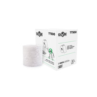 Globe Commercial - Papier hygiénique standard TT500 - 2 épaisseurs - Blanc - 500 feuilles/paquet - Paquet de 48-Diamètre du noyau de 1,64 po et diamètre du rouleau de 4,25 po