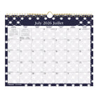 Blueline - Calendrier Mural Scolaire Mensuel 12 Mois  D’Août À Juillet – 15 po H x 12 po l - Motif Nautique – Bilingue-12 mois, de juillet à juin