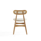 Manhattan Comfort - Lot de 2 chaises de salle à manger Colbert 44,5 cm style industriel chic, rembourrées, coloris Nature et Avoine-Livré chez vous entièrement assemblé Aucun assemblage requis