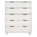 Manhattan Comfort - Granville commode haute moderne 37,8" - blanc-Moderne-contemporain avec une touche de glamour - grande commode pour chambre