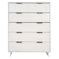 Manhattan Comfort - Granville commode haute moderne 37,8" - blanc-Moderne-contemporain avec une touche de glamour - grande commode pour chambre