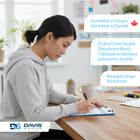 Davis Group - Planchettes à pince transparentes, format lettre, 9 po l x 12 po H – Rose - 6 par paquet-L’accrochage de la planchette se fait à l’aide de la boucle de suspension rétractable