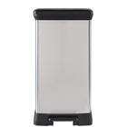 Curver - Deco Poubelle - 50 L - Noir/Argent-Argent et noir