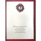 Rosedale - Cartes de souhaits Noël / Enveloppes - 5-1/2 po x 8 po - Meilleurs Voeux: Couronne de Noël - Paquet de 12-Imprimées sur un papier de qualité non couché