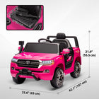 Qaba - Voiture RC électrique pour enfants Toyota sous licence 12V - rose-Télécommande parentale en option ou conduite manuelle pour les enfants 