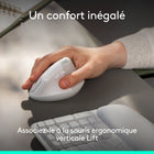 Logitech - Wave Keys clavier ergonomique sans fil, repose-poignets rembourré - Blanc-Les pièces en plastique de Wave Keys contiennent du plastique recyclé post-consommation certifié (Graphite: 61%, Off-White: 46%) de plus, Wave Keys est certifié neutre en carbone
