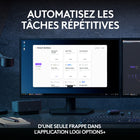 Logitech - MX Keys S Combo - Clavier et Souris Sans Fil Performants avec Repose Poignet-Éclairage Intelligent : Les touches du clavier rétroéclairé s'adaptent à l'environnement et s'illuminent lorsque vous approchez vos mains. Personnalisez les options d'éclairage sur Logi Options+ .
