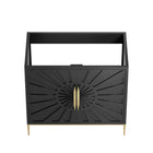 Modway - Awaken 36" Armoire à coiffeuse de salle de bain - Noir-Construction en bois massif et MDF