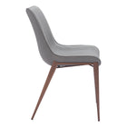 Zuo - Magnus Chaise de salle à manger - Gris ardoise/Noyer - Ensemble de 2-Garantie limitée de 3 ans