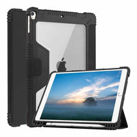 Bulk Packaging - Étui folio robuste avec porte-stylet pour iPad 10.2" 2021/2020/2019 - Noir-Connexion magnétique puissante pour un support de visionnage stable. Deux angles sont disponibles pour répondre à vos besoins en matière de visionnage et de frappe. Réduisez la fatigue articulaire et libérez vos mains pour d’autres activités