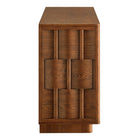 Modway - Foundry Design tissé Armoire de rangement buffet - 71 po - Noyer-Assemblée requise