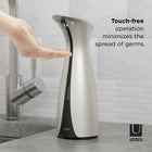 Umbra Otto - Pompe à savon et gel hydroalcoolique 25ml, Nickel-Dimensions : 3,5 po L x 4,5 po P x 10 po H