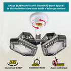 Bell+Howell - Plafonnier ultra-lumineux Quadburst 360 Shop Light Pro-4 panneaux led orientables: orientez chaque panneau pour diriger la lumière là où vous en avez besoin, sur étagères, établis et zones ciblées