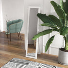 HOMCOM - Miroir pleine longueur - 14,6 po l x 61,8 po H - blanc-Miroir épais pour une finition brillante et élégante 