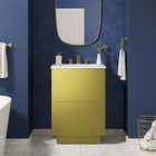 Modway - Quantum 24" Vanette de salle de bain - Or blanc-MDF Construction