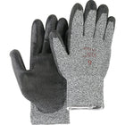 Jomac Canada Gants De Tricot Poivre & Sel Avec Revêtement De Paume Noir, Taille T-Grand/10, paquet de 12-Revêtement Polyuréthane