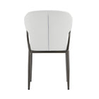 Manhattan Comfort - Lot de 4 chaises de salle à manger modernes Kirsten 52 cm, revêtement similicuir blanc-Livré chez vous entièrement assemblé Aucun assemblage requis