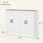 HOMCOM - Buffet moderne 47,2 po L avec rangement - blanc-Utilisation polyvalente comme buffet ou meuble de salon 