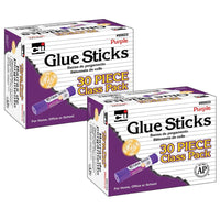 Charles Leonard - Bâtons de colle - Class Pack - 0,28 oz - Violet - 2 paquets de 30-Que vous ayez besoin de coller votre artisanat ou du papier, ce bâton de colle peut gérer le travail