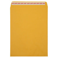 Jam Paper - Enveloppes haut de gamme Open End avec fermeture adhésive, 25,4 cm H x 33 cm l, Kraft Manille brun, Paquet de 100-Couleur : Kraft Manille marron