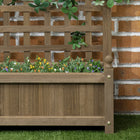 Outsunny - jardinière surélevée avec treillis pour plantes grimpantes - café-Peinture imperméable pour une utilisation en extérieur
