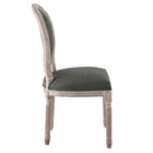 Modway - Arise Français vintage Tissu rembourré Fauteuil d’appoint de salle à manger - Gris naturel-Rembourrage en mousse dense