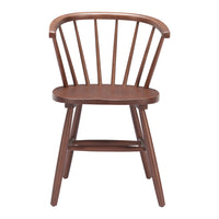 Zuo - Stenger Chaise de salle à manger - Noyer - Ensemble de 2-Bois d’hévéa peint