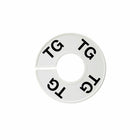Eddie's -  Rond Les séparateurs de tailles - TG - blanc avec impression noire - Paquet de 100-Plastique blanc avec du texte en noir