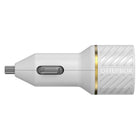 OtterBox - Chargeur de voiture double USB-C de 30 W plus 20 W à charge rapide - Blanc-Le design intelligent et compact fait de la place pour toutes les autres choses qui s'accumulent dans votre voiture