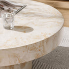 Modway - Alora Intérieur - Terrasse extérieure Rond de béton Table basse - Honey Onyx-Design intérieur/extérieur