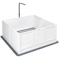 PawHut - Box de mise bas pour chiens avec support de lumière rétractable et tapis - 41 po L x 39 po l-Protégez les chiots des risques d’écrasement potentiel grâce à la barre anti-écrasement