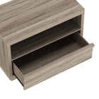 Manhattan Comfort - Table de nuit contemporaine Navis 32" à 1 tiroir - Chêne naturel-Disponible en trois finitions polyvalentes : chêne naturel, gris charbon et chêne blanchi pour s’adapter à différents styles de décoration