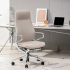 Decent Living - Chaise de bureau Nexten Pro, dossier haut, Blanc cassé-Trois positions de verrouillage de l'inclinaison du dossier
