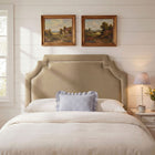 Modway - Magnolia Taille Velvet Performance Résistant aux Taches Tête de lit Queen size - Taupe-Silhouette festonnée