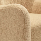 Modway - Montrose Ailier Sherpa Chaise pivotante d’accent - Noyer d’ivoire-8