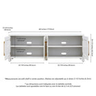 Hudson&Canal - Meuble TV Chabot pour téléviseurs jusqu'à 75" - Blanc-Dimensions du produit : 15,75" L x 68" l x 24,5" H