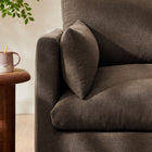 Modway - Wellfleet Slipcover Mélange de lin Fauteuil - Cacao-Coussins de duvet fondu