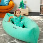 Bouncyband - Coussin sensoriel confortable Peapod, 60 po, de 6 à 12 ans jusqu'à 3 à 5 pi 1 po de hauteur, vert-Livré avec une pompe électrique, il est donc rapide, facile et amusant à gonfler