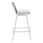Zuo - Luft Tabouret de bar - Blanc/Vert - Ensemble de 2-Garantie limitée de 3 ans