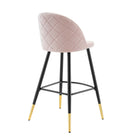 Modway - Cordial Performance Velvet Tabourets de bar - Rose - Ensemble de 2-Capacité de poids du tabouret de bar : 300 lb