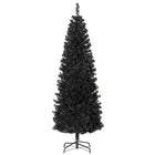 HOMCOM - Sapin de Noël artificiel de 7 pi avec ouverture automatique - Noir-Arbre de Noël artificiel de style réaliste 